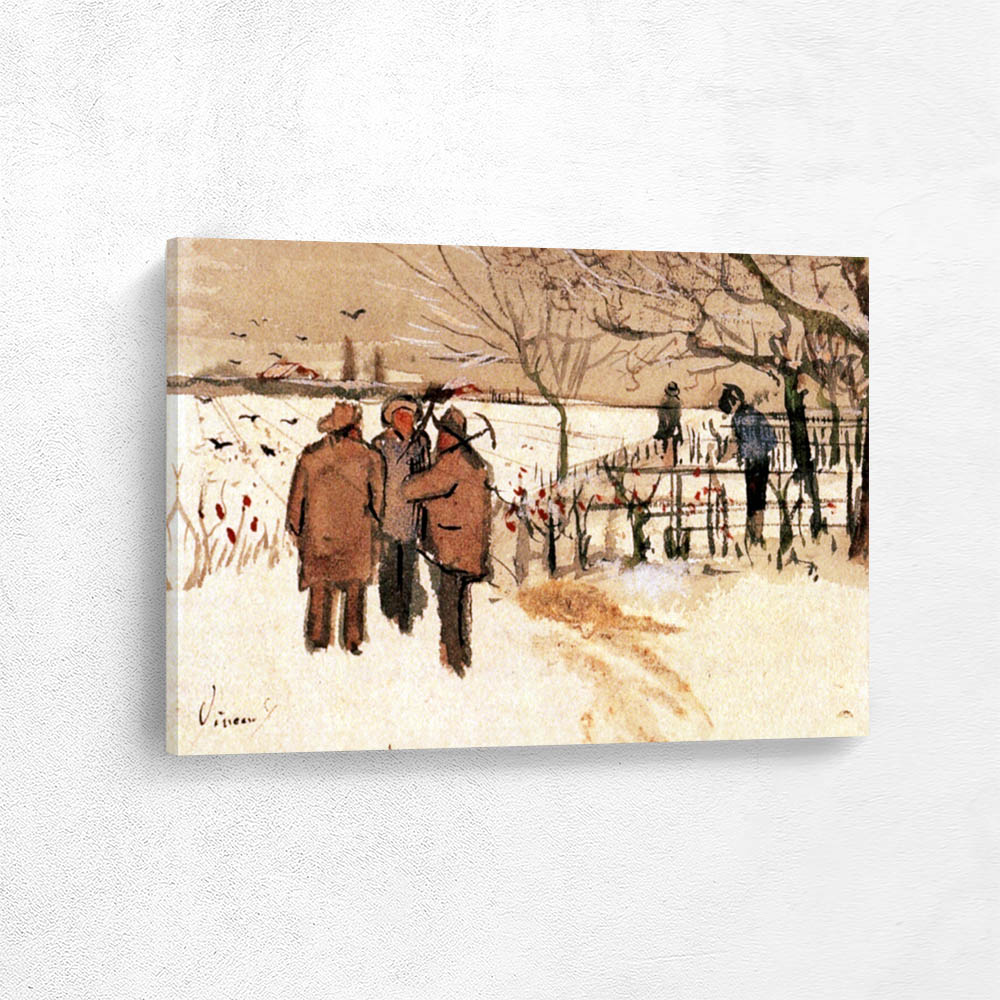 Miners in the Snow Winter