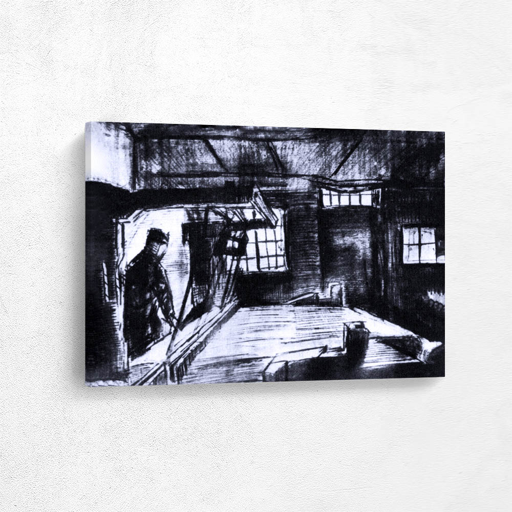 Interior with a Weaver Facing Right