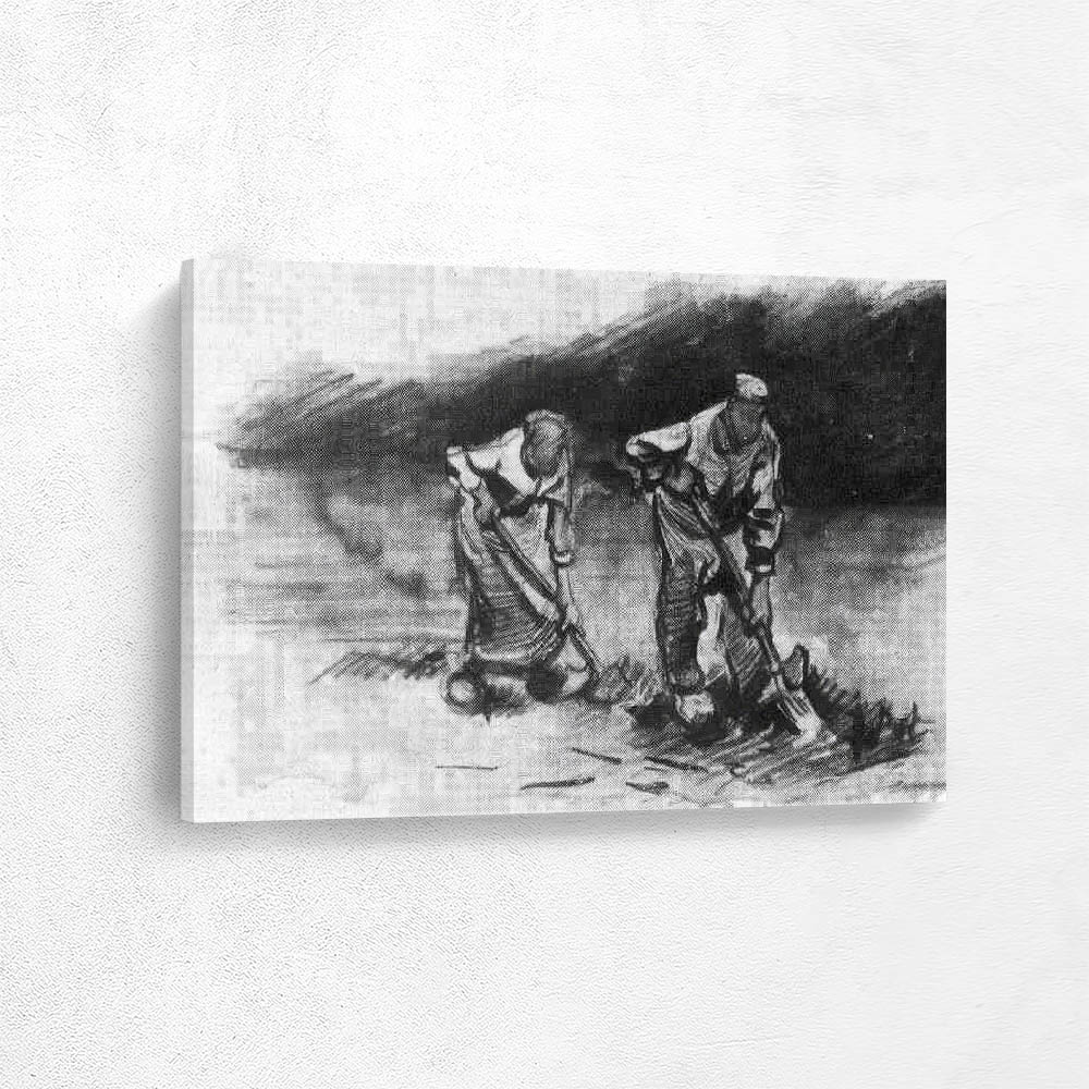 Peasant Man and Woman Digging