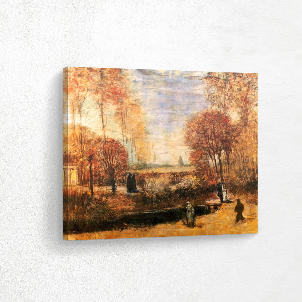 Parsonage Garden at Nuenen With Pond and Figures