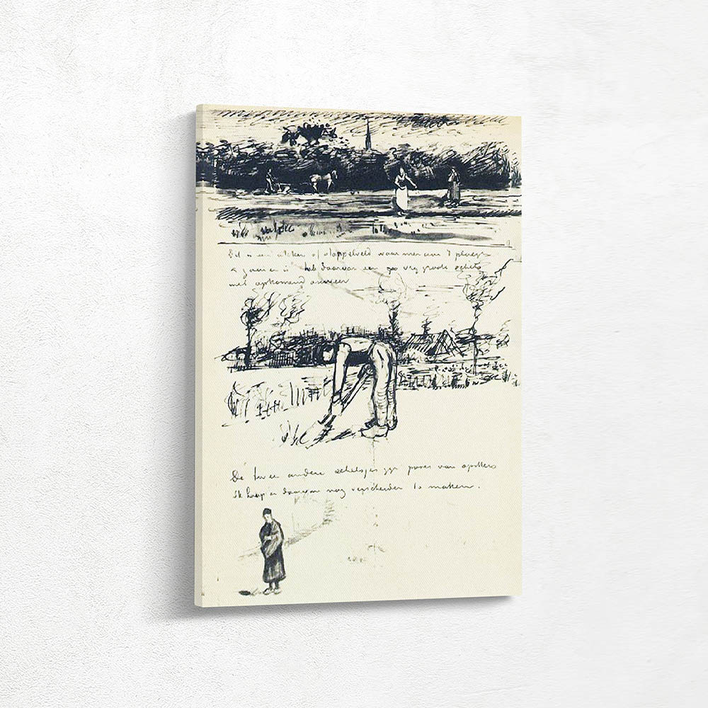 Field in a Thunderstorm Digger and Figure of Woman Field in a Thunderstorm Digger and Figure of Woman