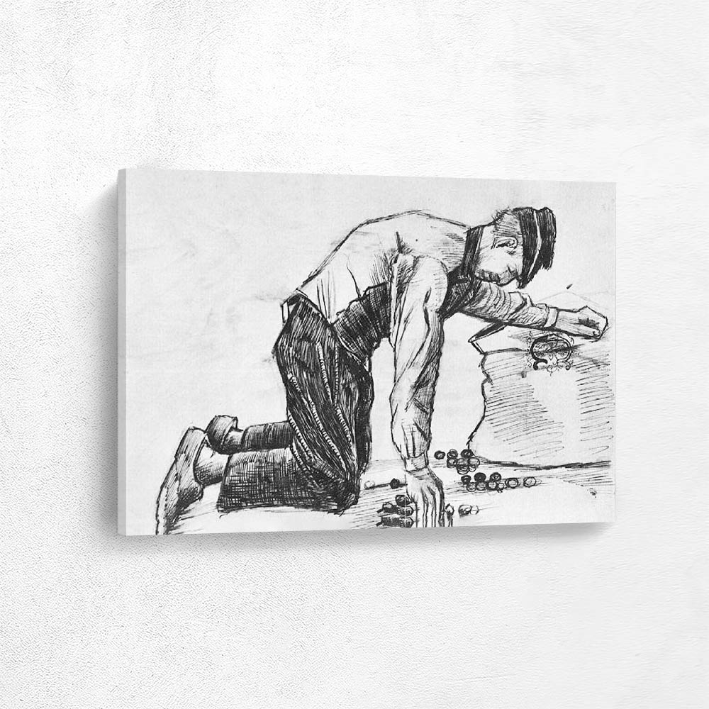 Man Putting Potatos in a Sack