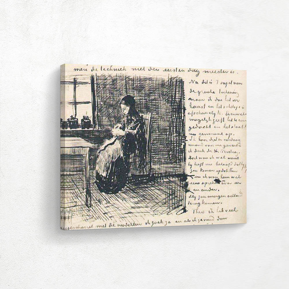 Woman at the Window Knitting