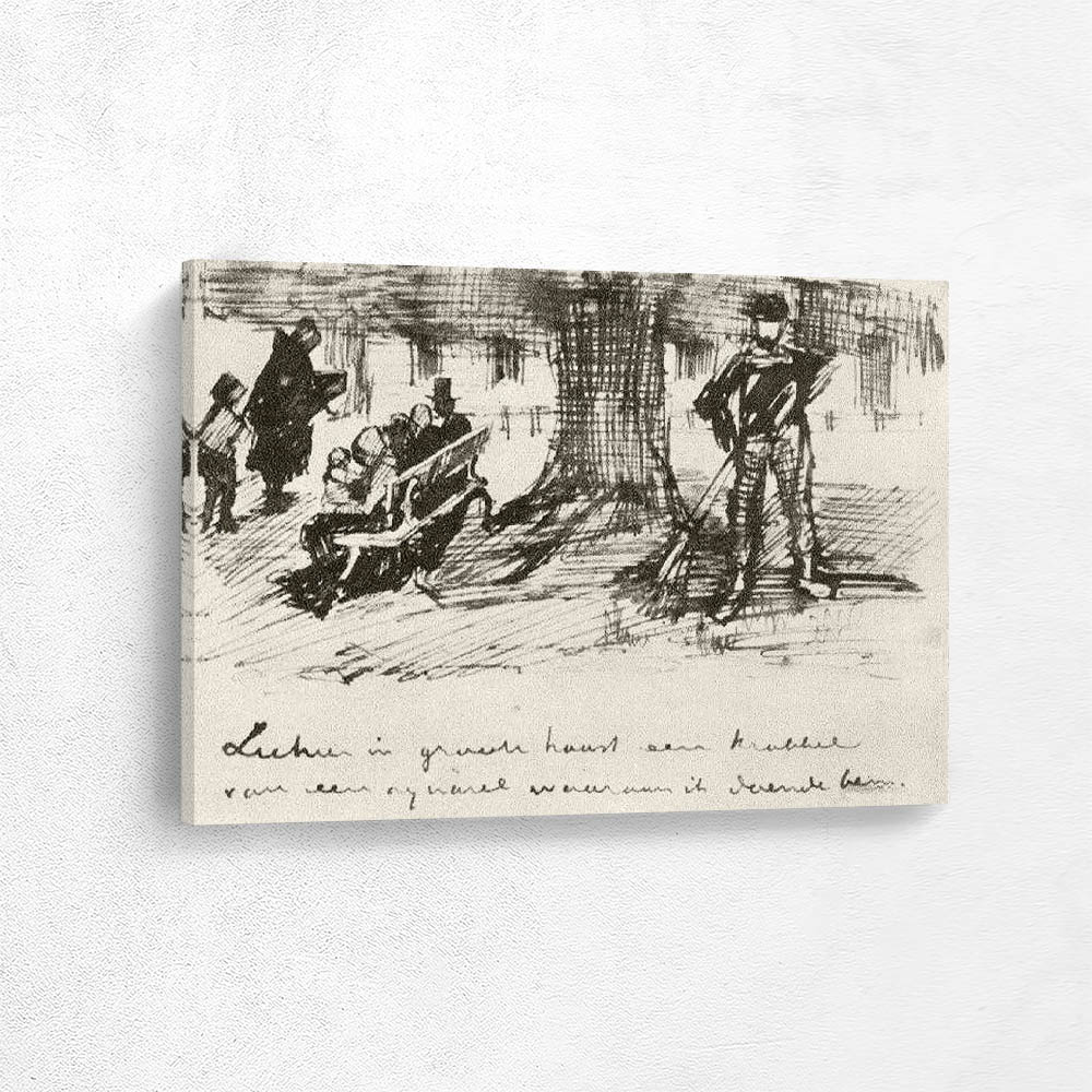 Bench with Four Persons and Baby