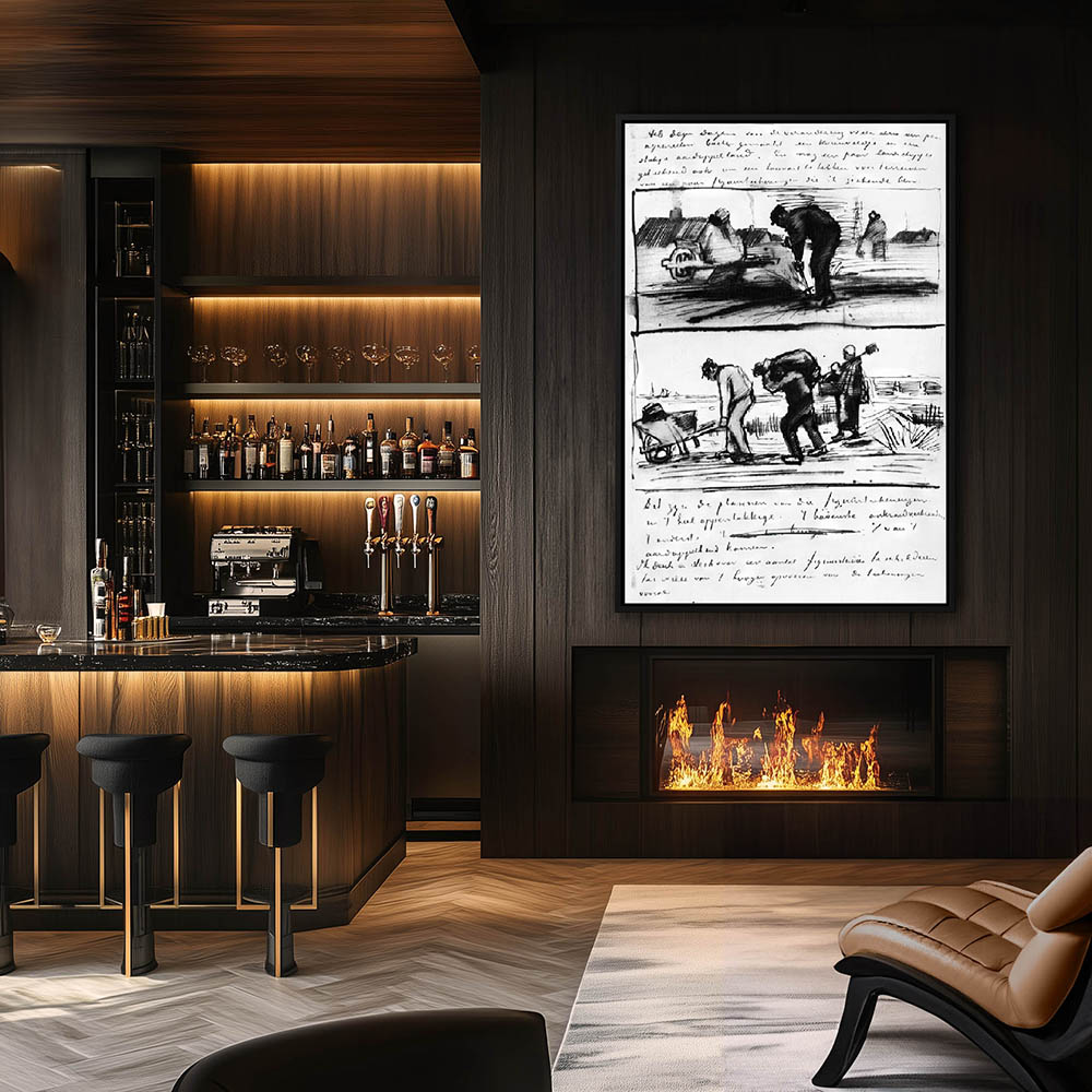 Three persons returning from the potato field - Image 2