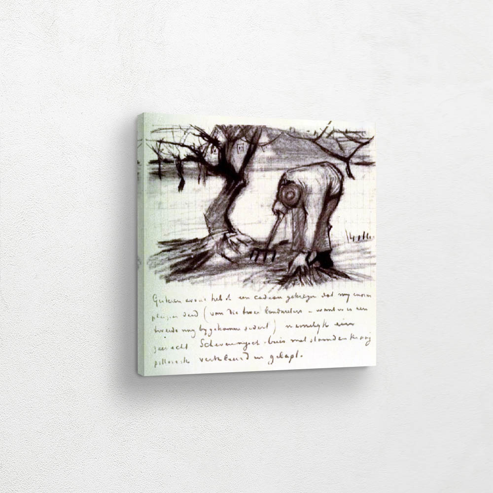 Gardner near a Gnarled Apple Tree