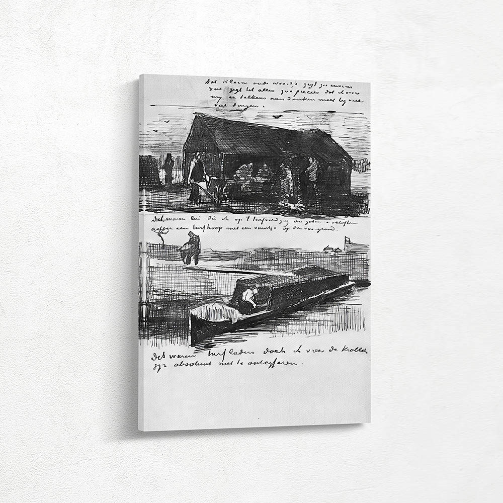 Workman Beside a Mound of Peat