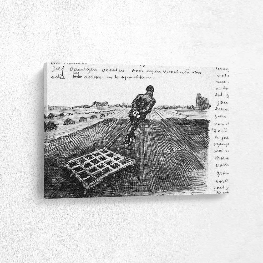 Man Pulling a Harrow