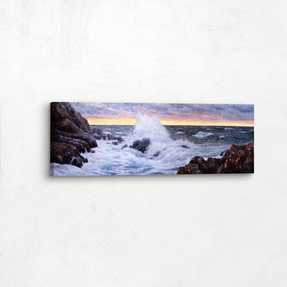 Off the Coast at Sunset