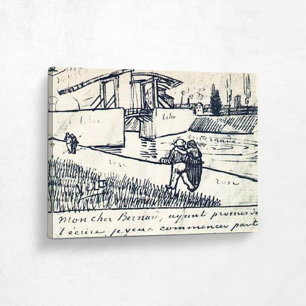 Drawbridge with Walking Couple