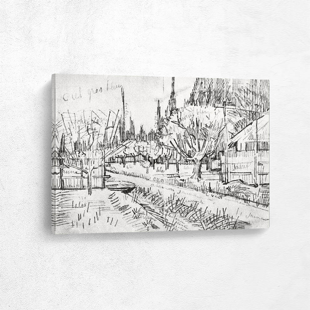 Orchard Surrounded by Cypress