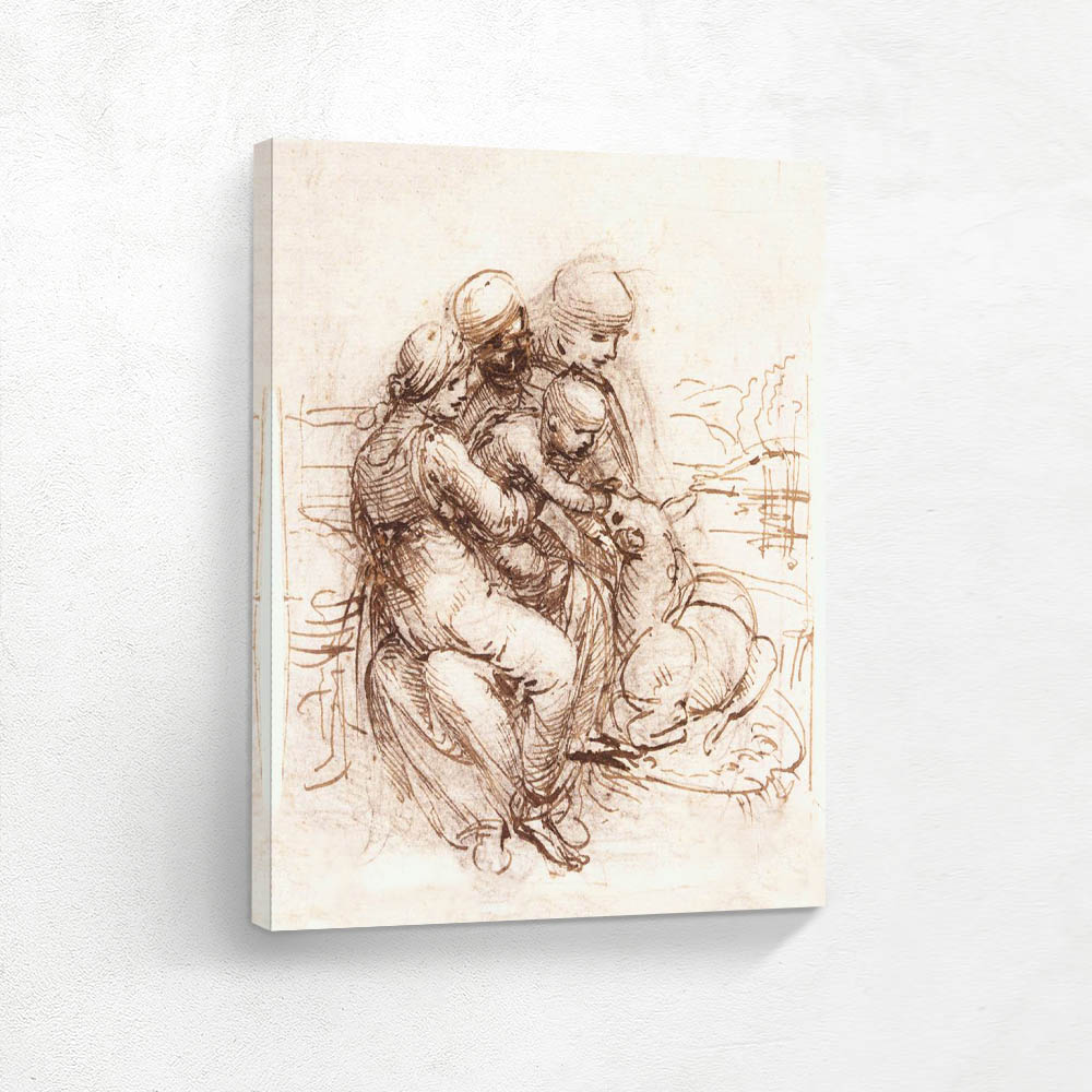 Study of St Anne Mary the Christ Child Young St John