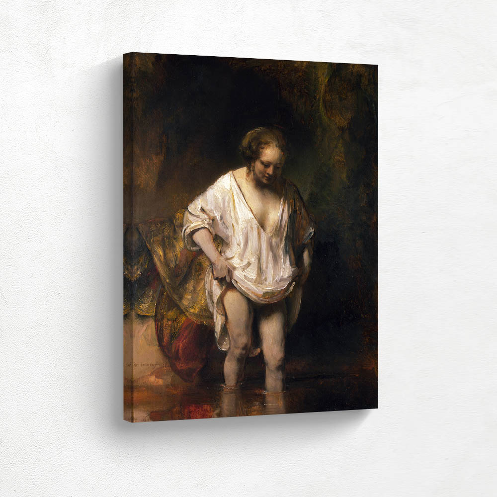 A Woman Bathing in a Stream