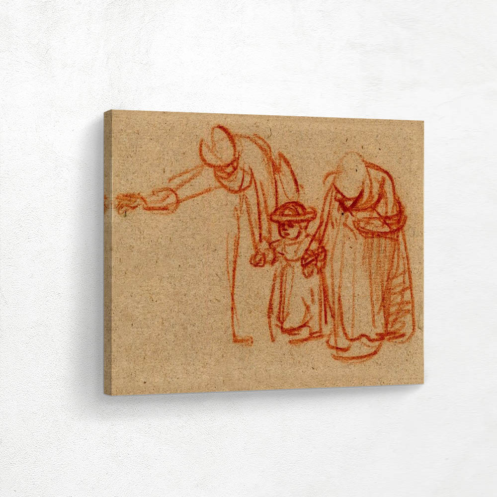 Two Women Teaching a Child to Walk