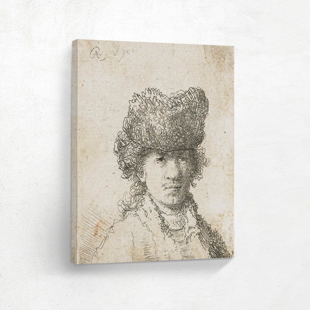 Self Portrait in a Fur Cap Bust
