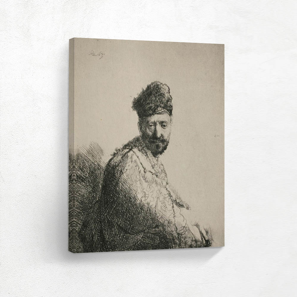 A Man with a Short Beard and Embroidered Cloak