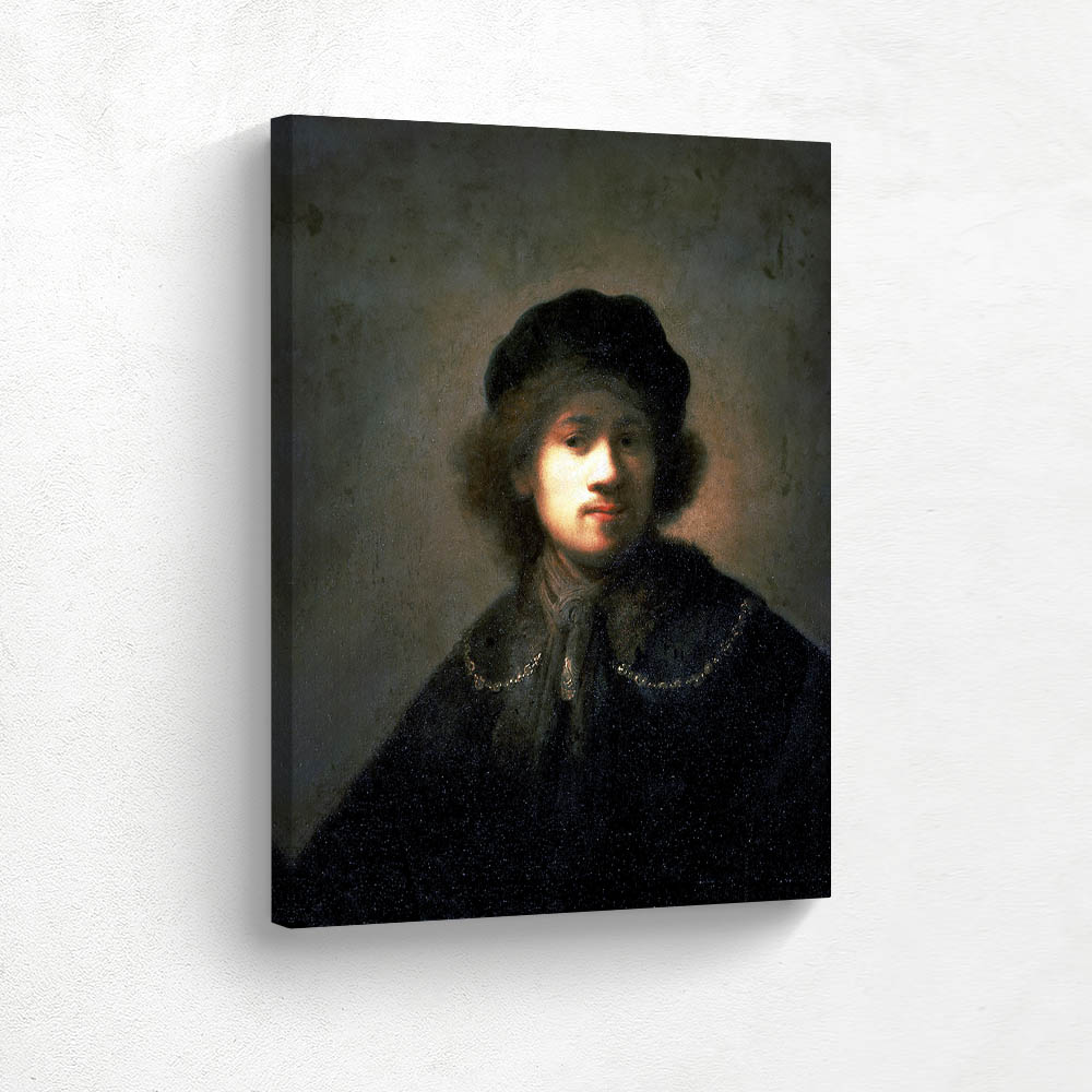 Self Portrait with Beret and Gold Chain