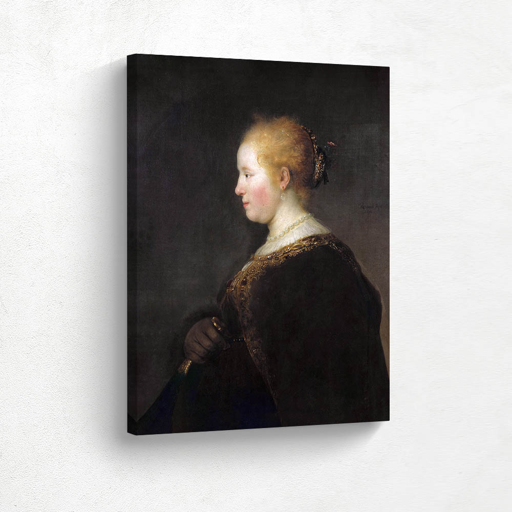 A Young Woman in Profile with a Fan