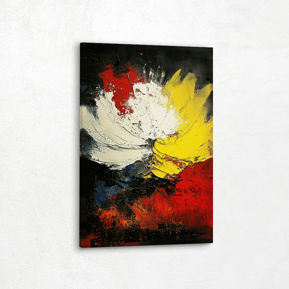Home decor featuring an abstract art painting of a vibrant bouquet of flowers, this flower wall decor adds charm to any room, whether it's the bathroom, entryway, or your favorite space. Available in various formats like metal wall art, metal prints, framed prints, fine art prints, vinyl peel and stick, stretched canvas, and posters, it comes in a wide range of sizes from extra-large canvas wall art to small wall decor. Framed canvas wall art options also include floater frames for a polished look.
