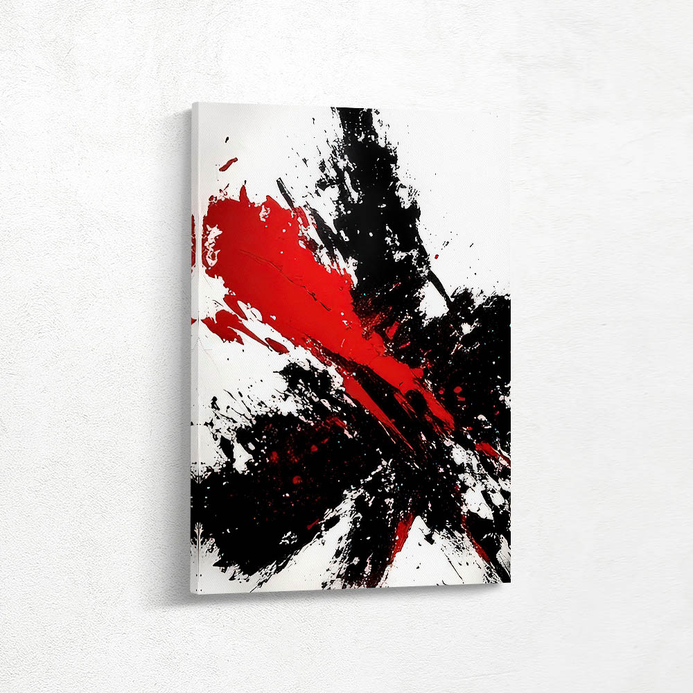 Abstract Crimson on Black