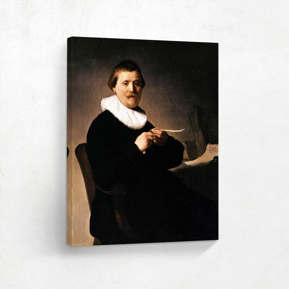 Man Sharpening a Quill