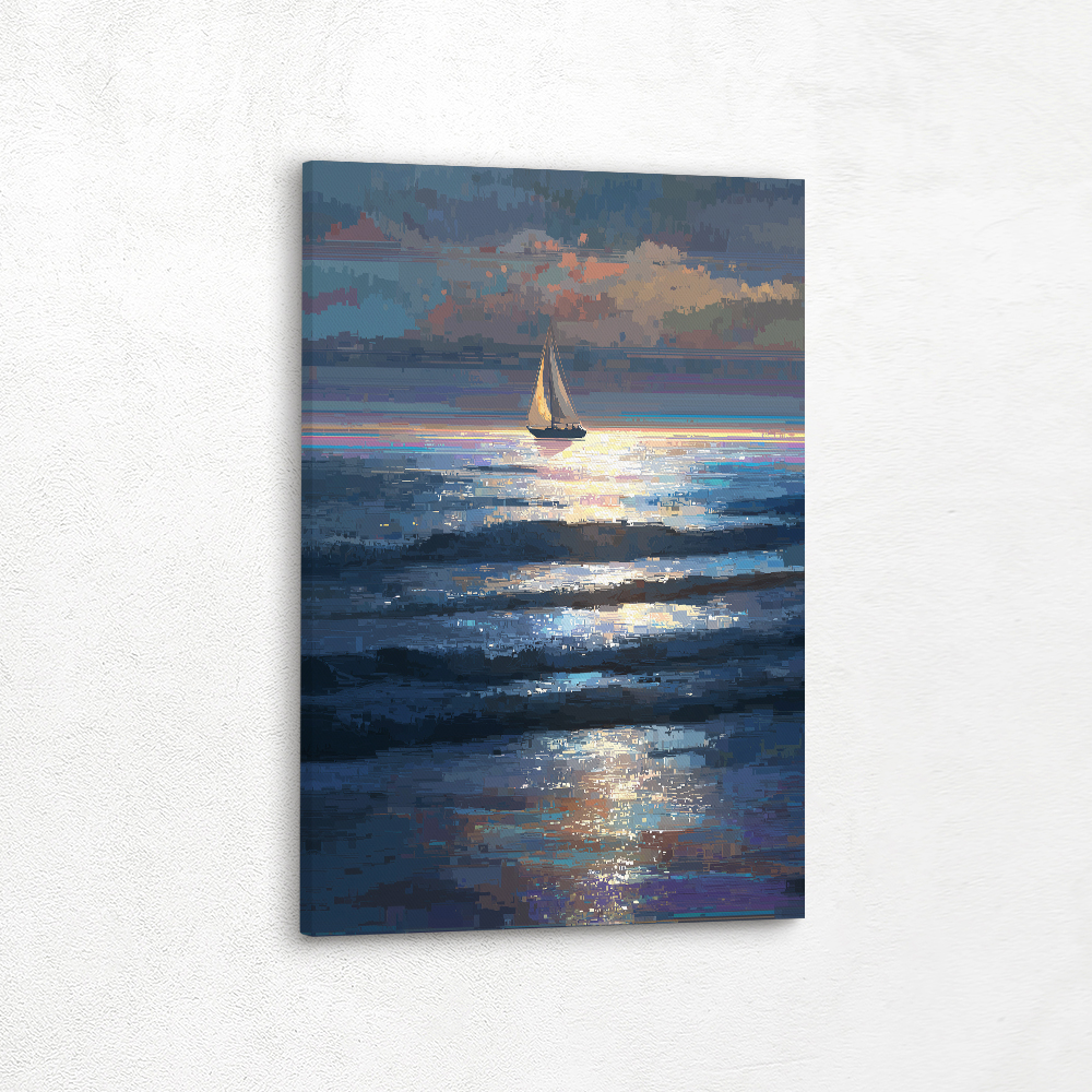 Pixelated Seascape Wallart