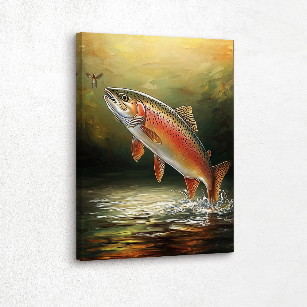 Rainbow Trout Jumping for a Fly