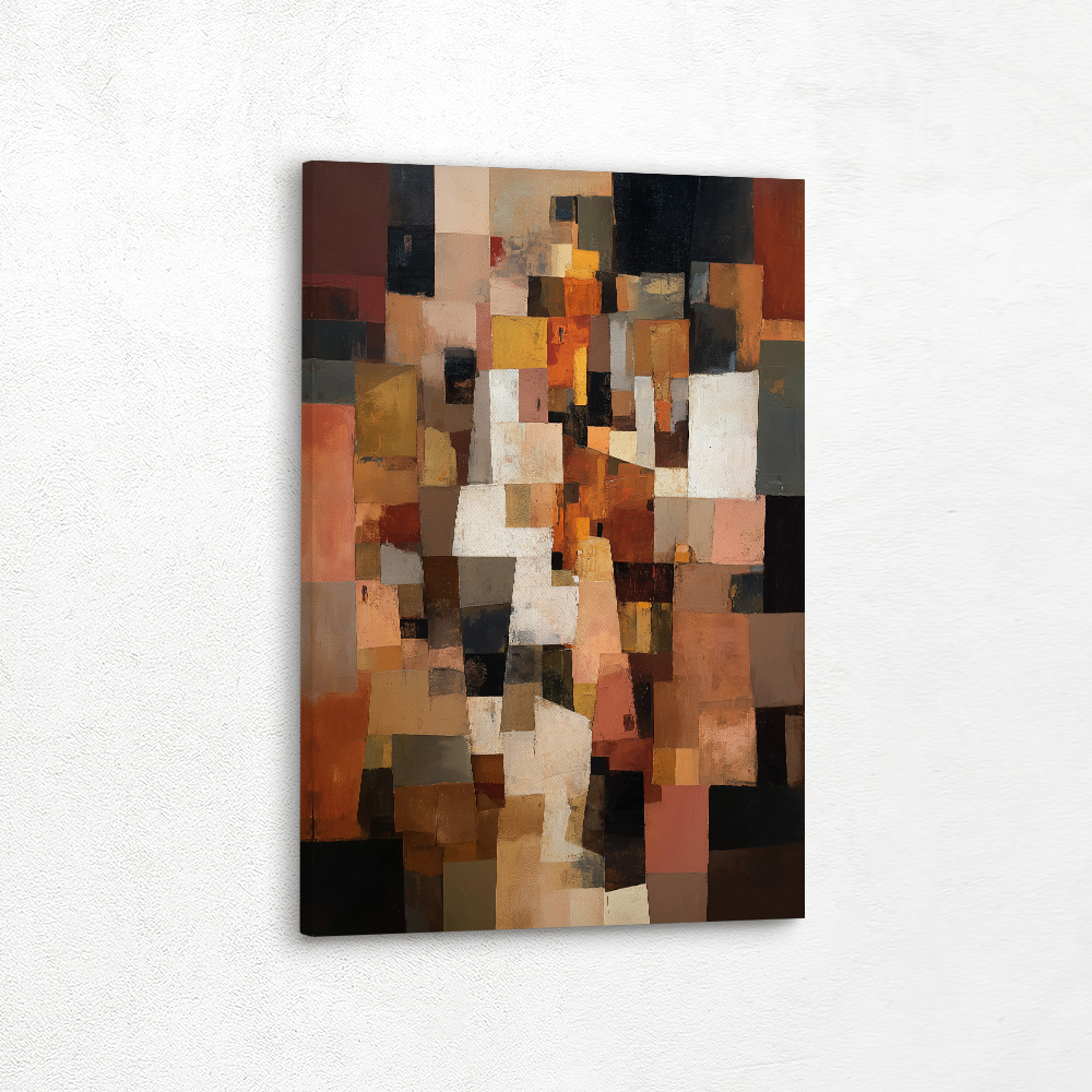 Multicolored Abstract Painting for Wall Decor in Extra Large Framed Canvas Art Print