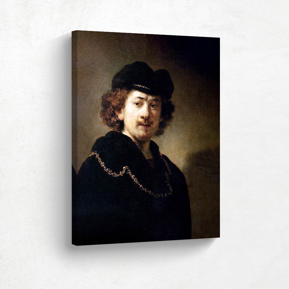 Self Portrait with Hat and Gold Chain