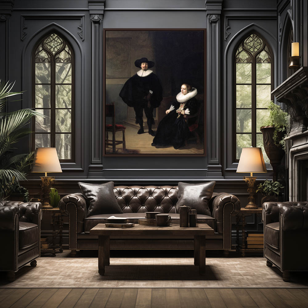 Portrait of a Couple in an Interior - Image 3