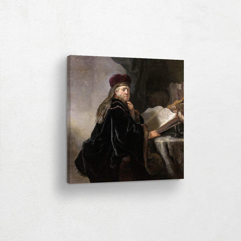 A Scholar Seated at a Table with Books