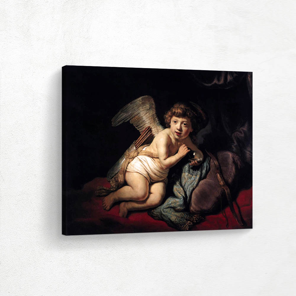 Cupid Blowing Soap Bubbles