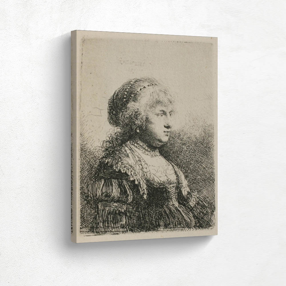 Rembrandts Wife With Pearls in her Hair