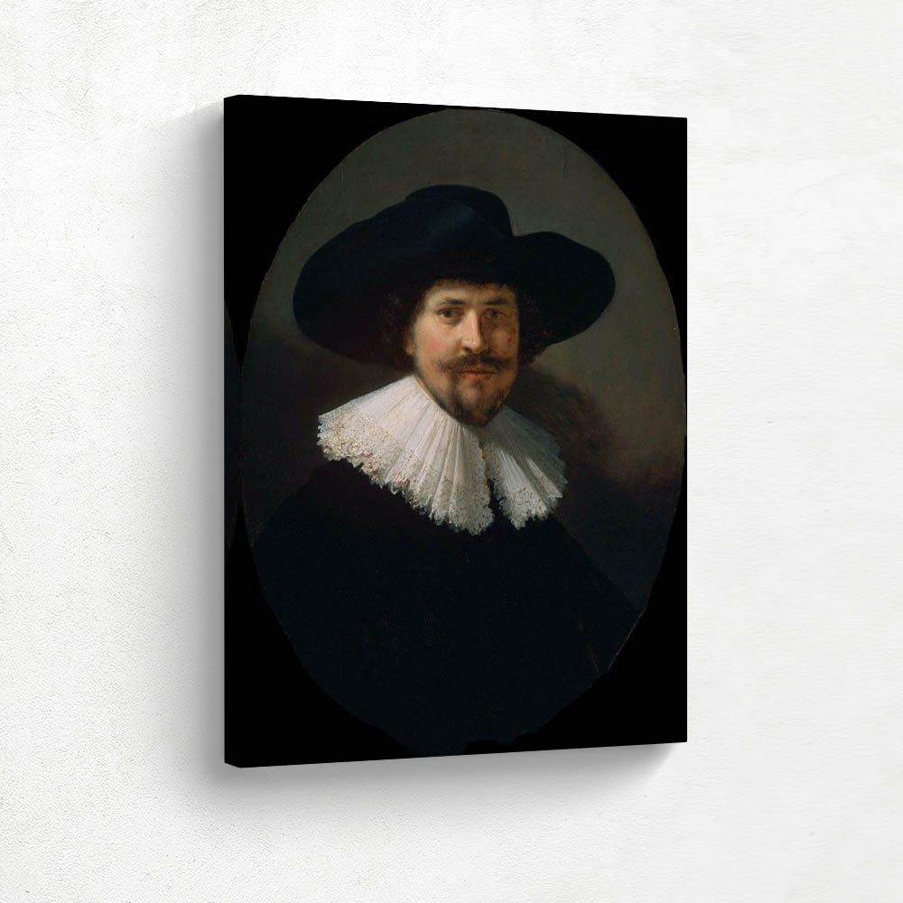 Portrait of a Man Wearing a Black Hat