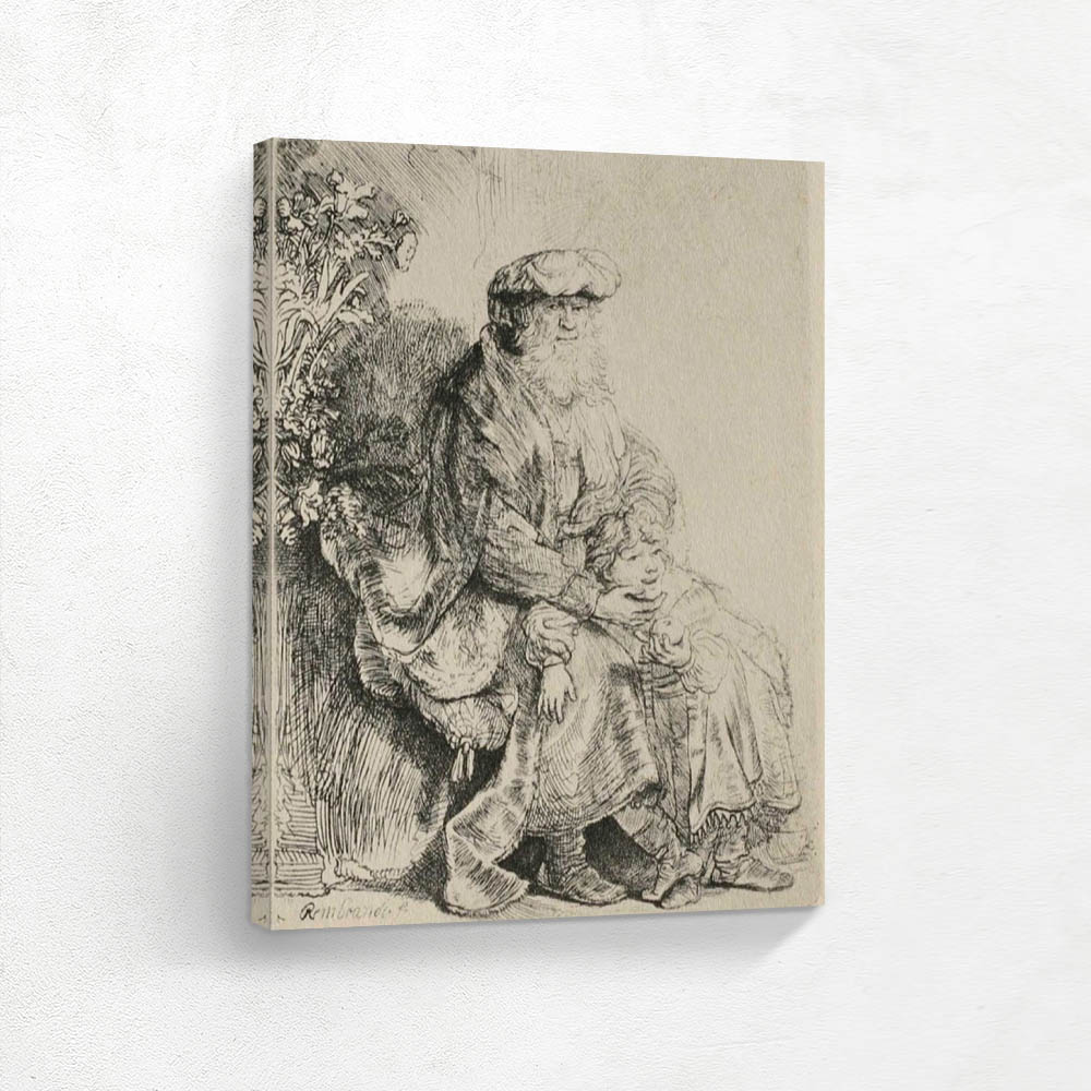 Abraham Caressing Isaac