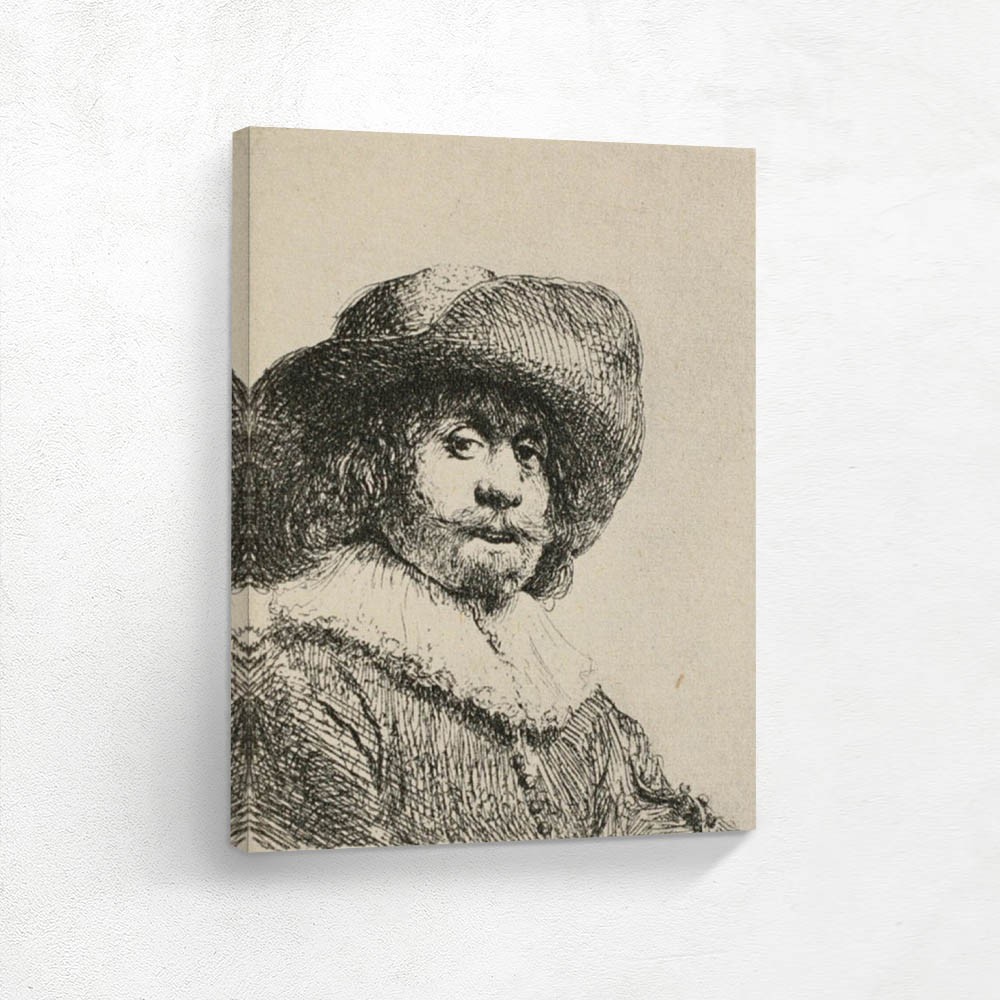 A Portrait of a Man with a Broad Brimmed Hat and a Ruff