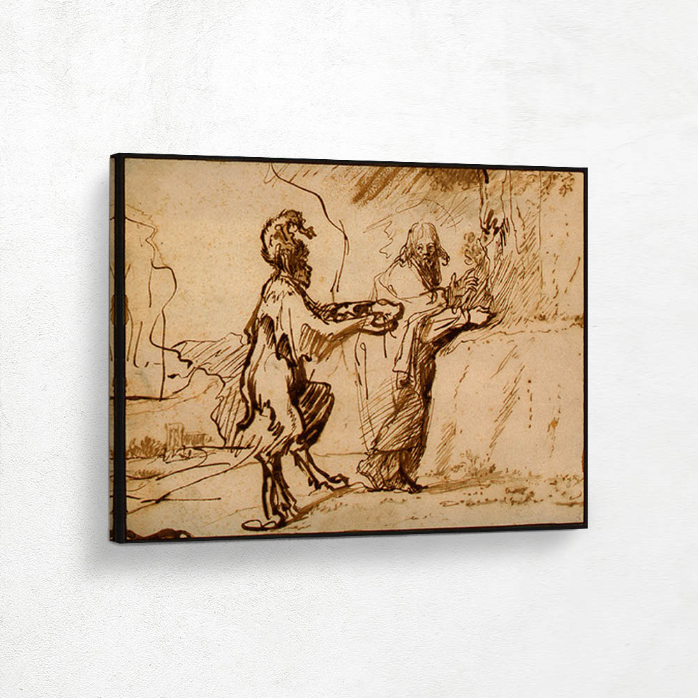 Satan Tempting Christ to Change Stones into Bread
