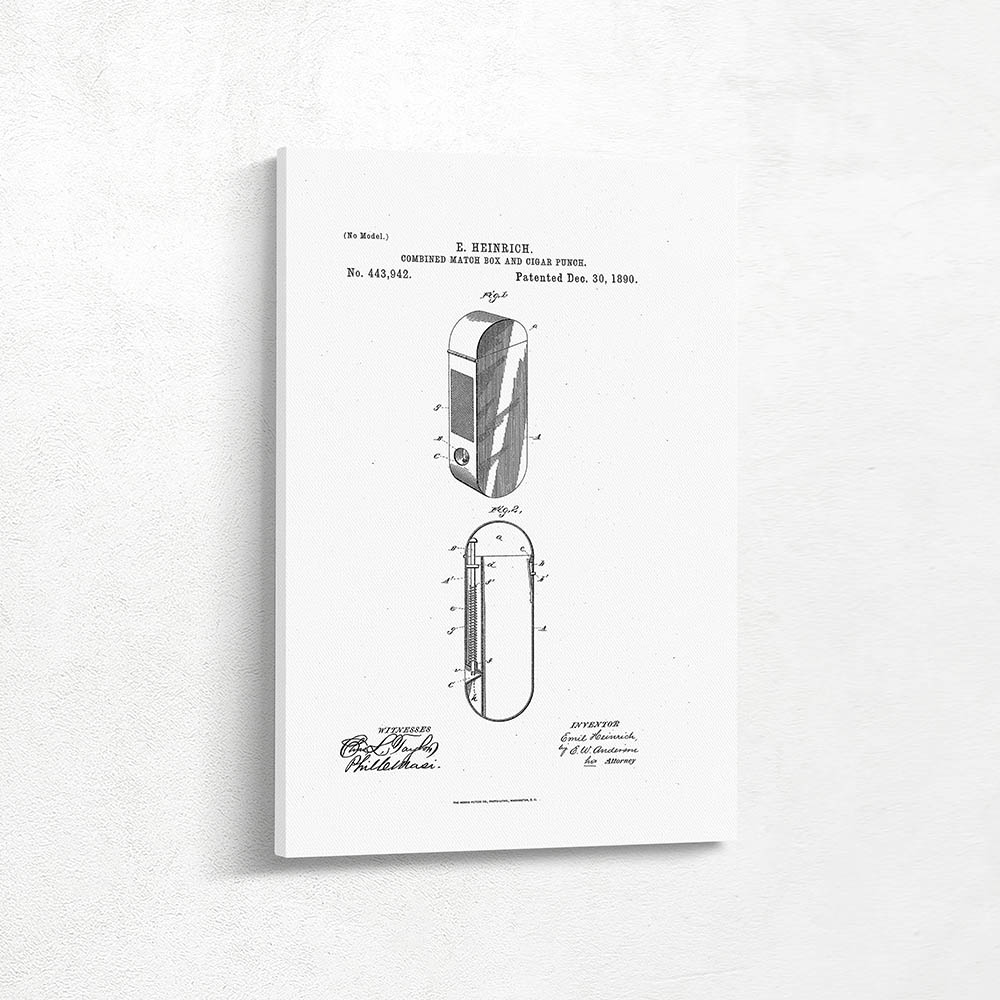 Match box and cigar punch