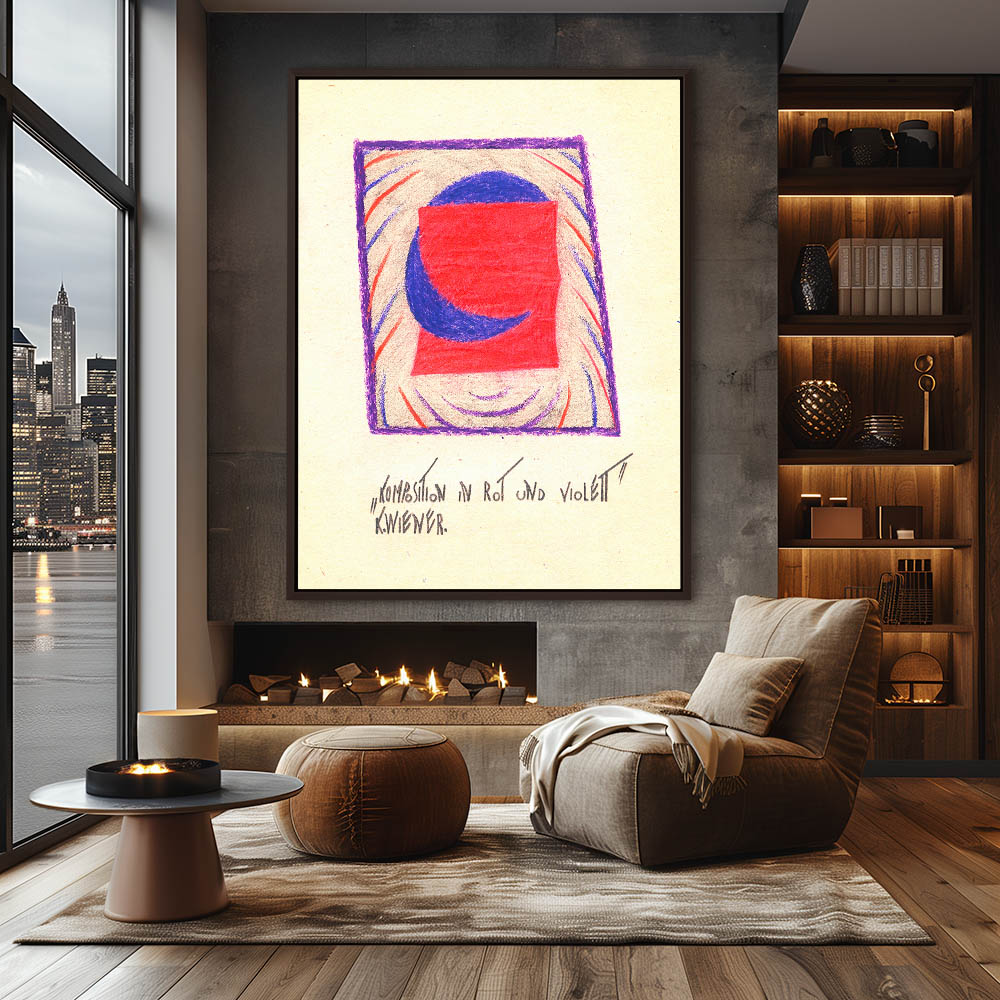Composition in Red and Violet - Image 3