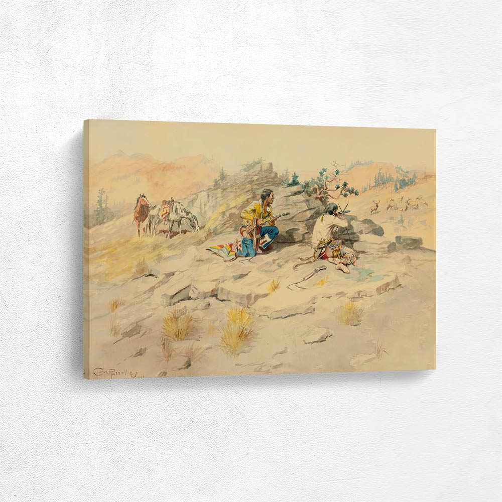 Indians Stalking Elk Indians Stalking Elk