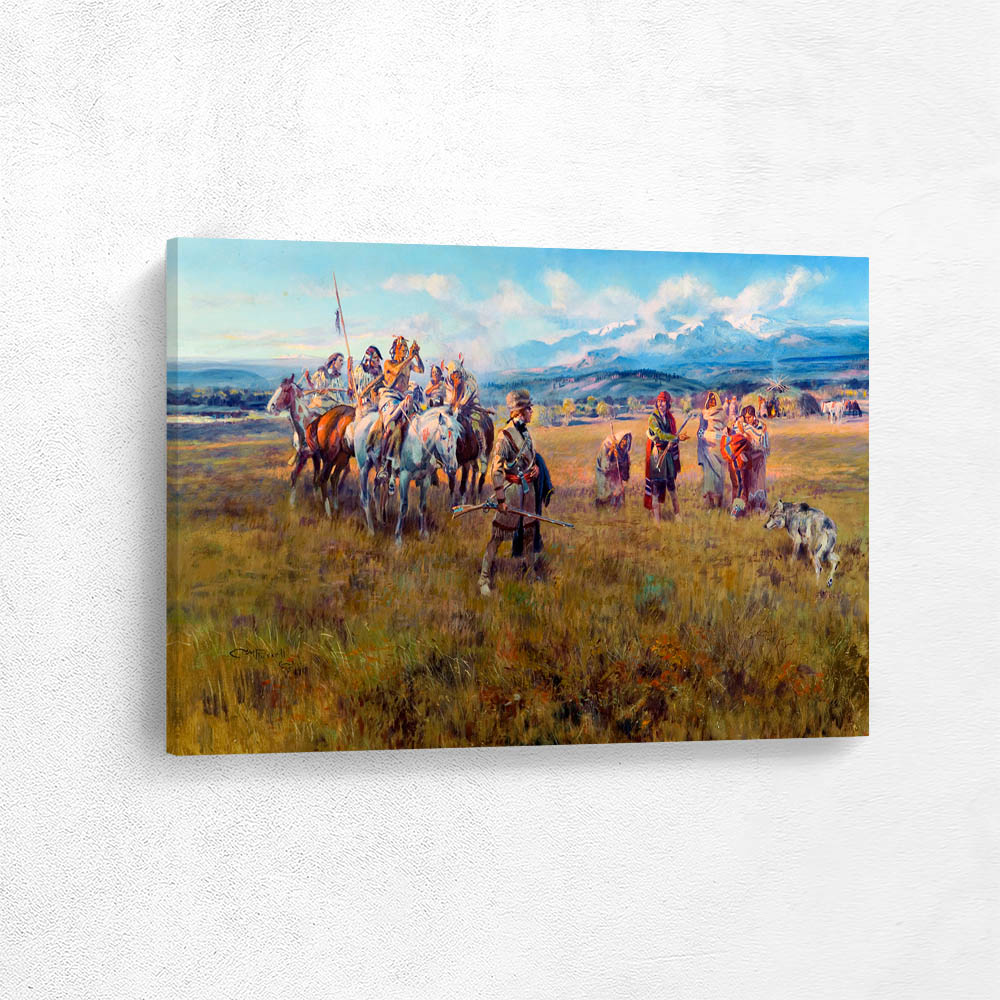 Lewis and Clark Reach Shoshone Camp Led by Sacajawea