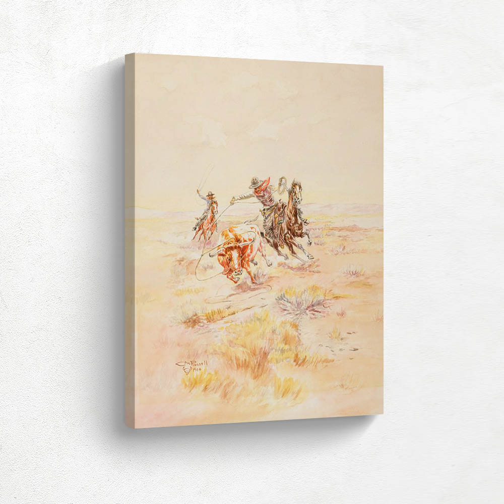 Cowboy roping a Steer