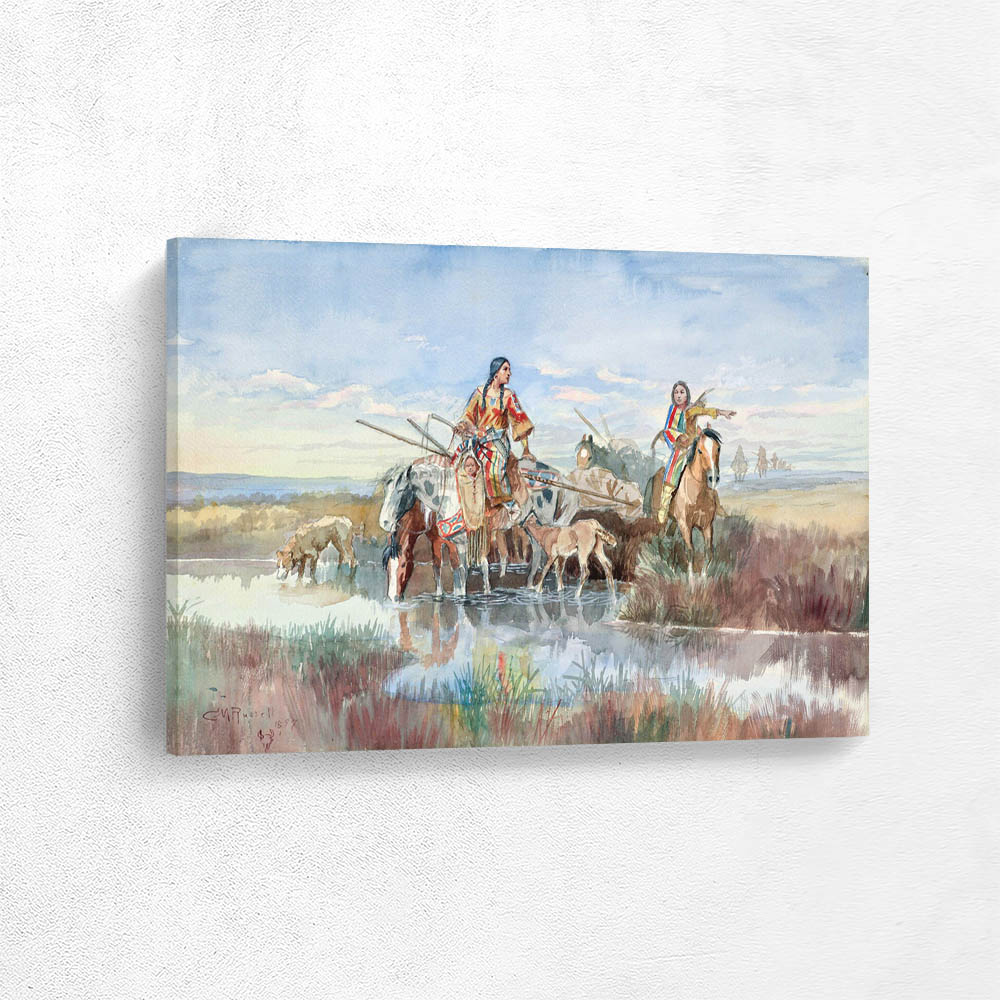 Indian Women with Travois