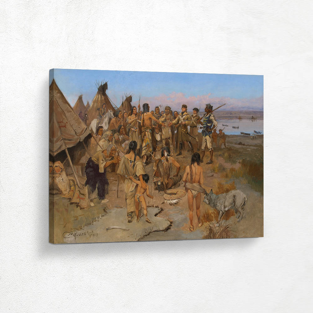 Lewis and Clark Meeting the Mandan Indians Lewis and Clark Meeting the Mandan Indians