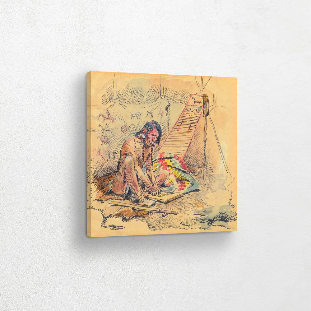 Indian Preparing a Pipe