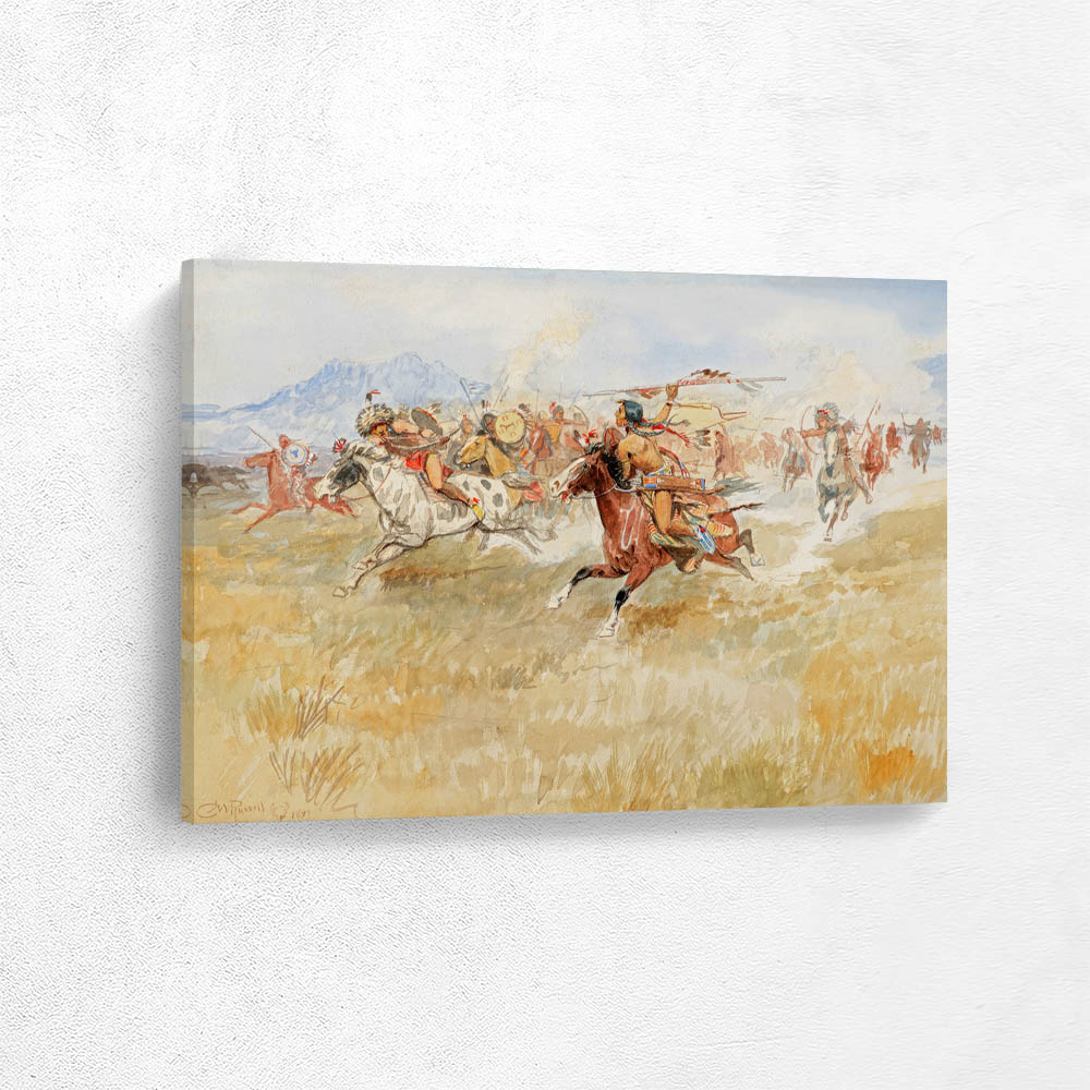 The Battle Between the Blackfeet and Piegans