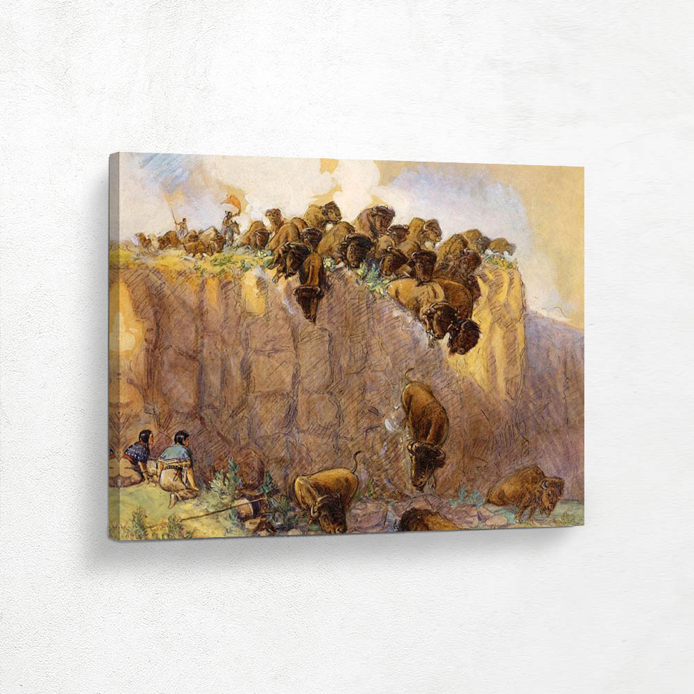 Driving Buffalo Over The Cliff