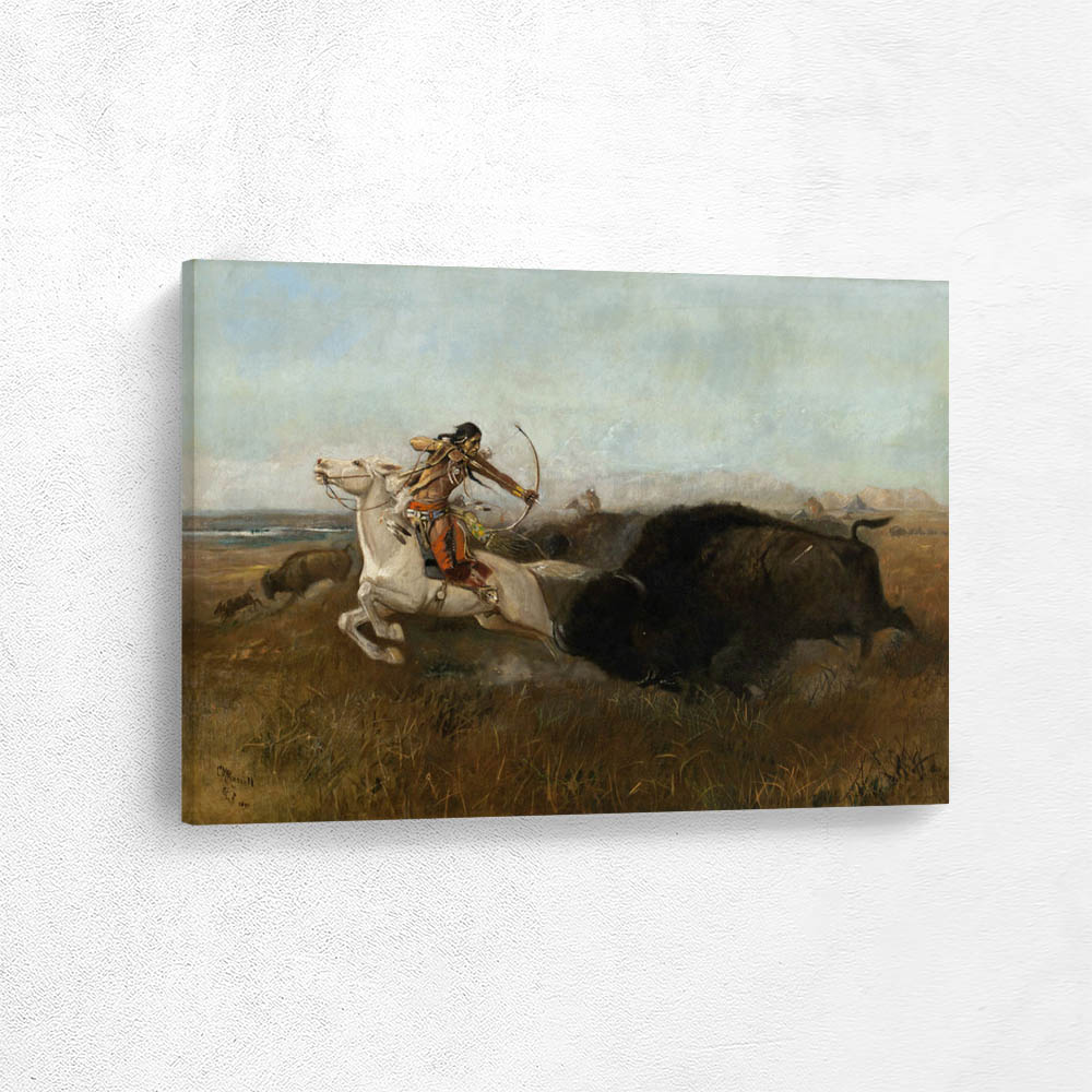 Indians hunting buffalo