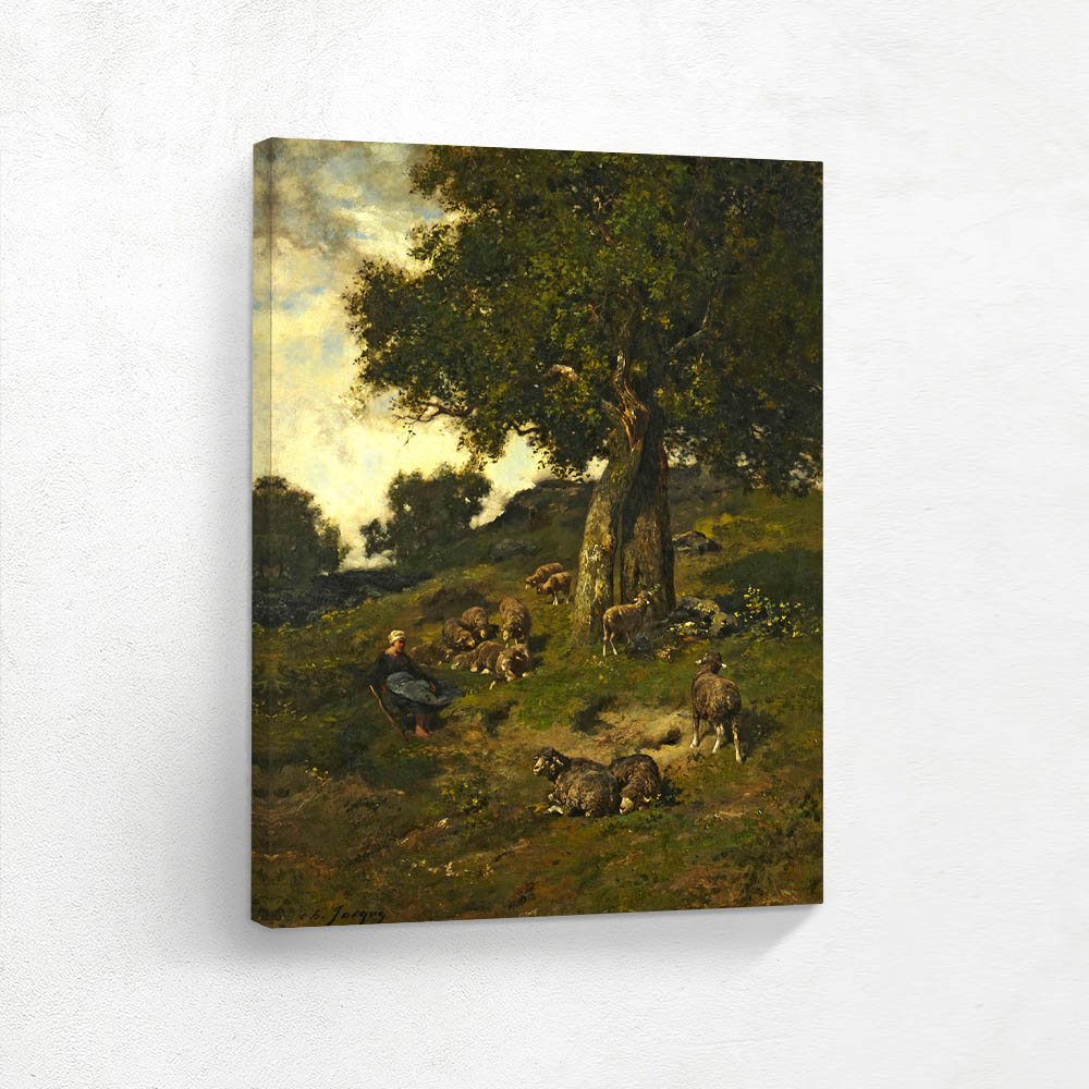 Shepherdess and Sheep