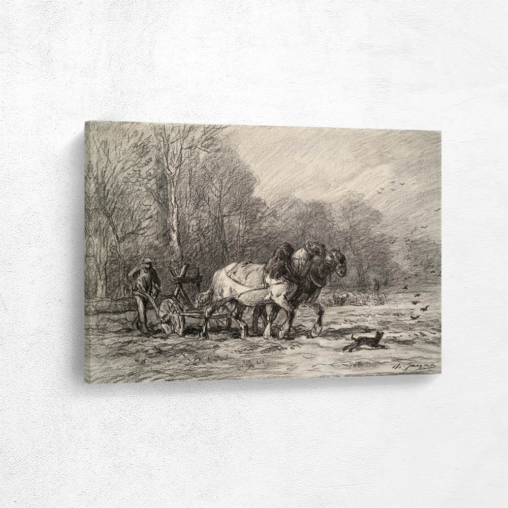 A Peasant with a Horse Drawn Plough